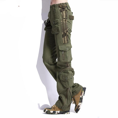 Large Size Cargo Pants Women Military Clothing Tactical Pants Multi-Pocket