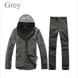 Tactical Gear Shark Skin Softshell Outdoor Jacket & Military Pants Men Waterproof